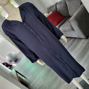 GU - Women Shirt Dress Casual Loose Maxi Dresses